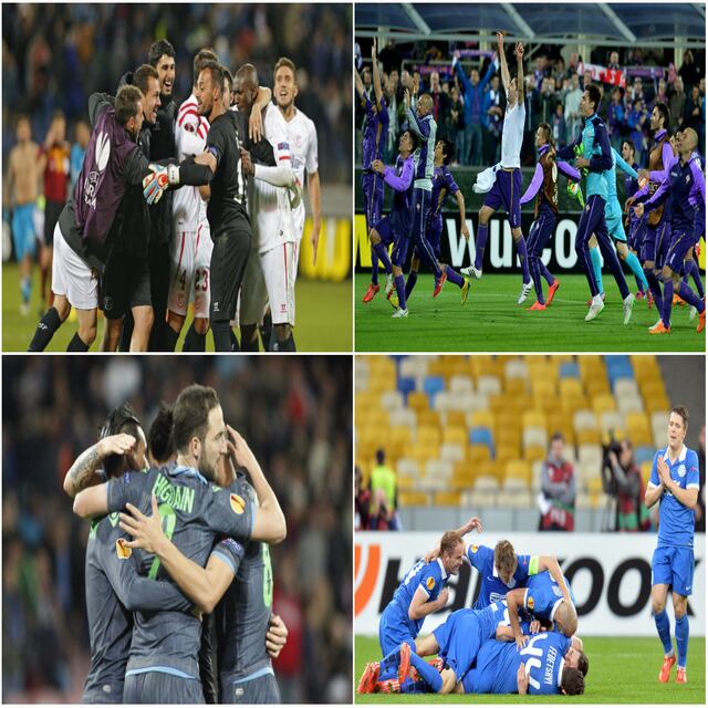 Sevilla, Nápoles, Fiorentina y Dnipro están en semifinales de la Liga Europa