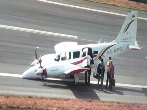 Avioneta tuvo percance al tratar de despegar del aeropuerto de Guayaquil 