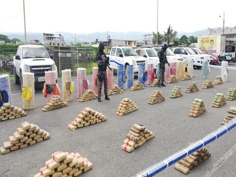 830 kilos de droga decomisó la Policía, en Naranjal