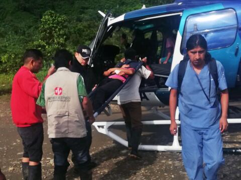 Adolescente Awá, trasladada de urgencia en helicóptero a centro médico de Ibarra