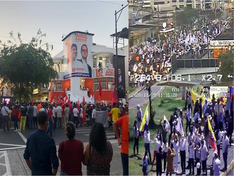 Sin distanciamiento y sin mascarilla se realizan mítines y recorridos políticos en Ecuador; concentran más de mil personas 