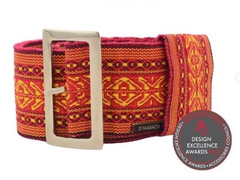La marca ecuatoriana Taarach, de cinturones, gana  el premio   Design Excellence Social 2020 