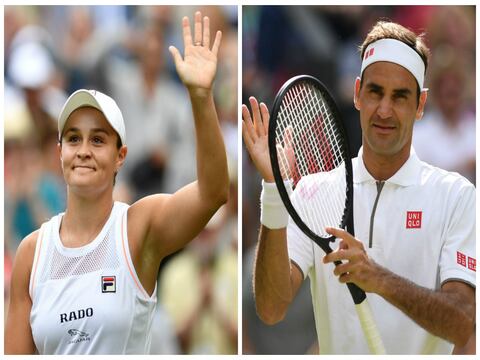 Ashleigh Barty y Roger Federer ganaron en Wimbledon