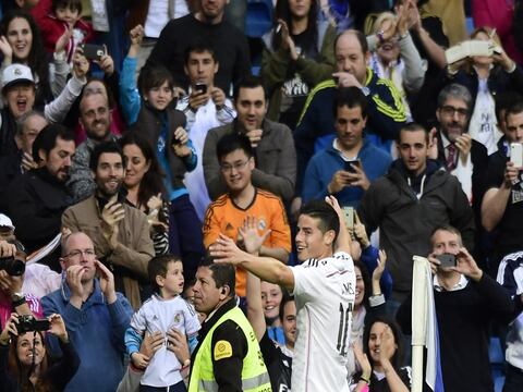Golazo de James en la goleada del Madrid