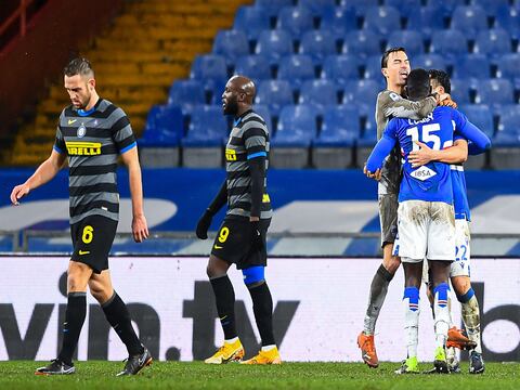 Inter de Milán cae ante Sampdoria y pierde oportunidad de liderar la Serie A