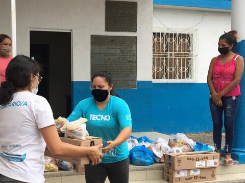 La fundación Techo llegó con donaciones a Guayas, Pichincha y Manabí 