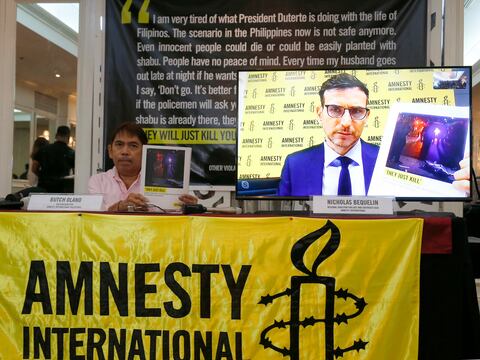 Amnistía Internacional pide a la ONU investigar múltiples asesinatos en Filipinas