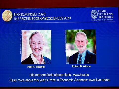 Nobel de Economía para dos estadounidenses por su búsqueda de la subasta perfecta