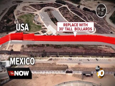 EE.UU: Empiezan a reemplazar parte de valla fronteriza en San Diego