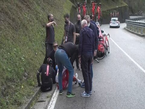 Caída y abandono de Jhonatan Narváez en el Giro de Italia