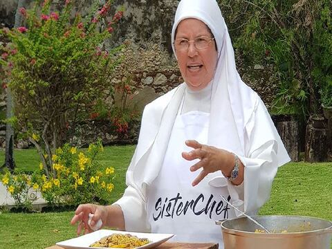 Monja promueve el amor a la vida en programa ‘Sister Chef’