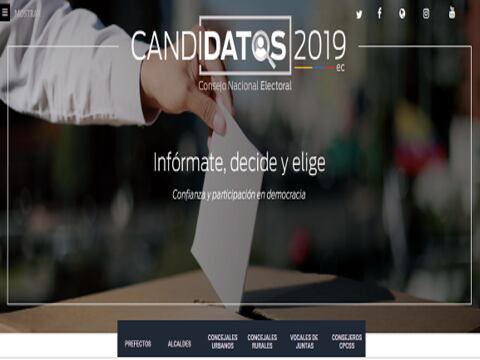 CNE habilita web con hojas de vida de los candidatos al Consejo de Participación